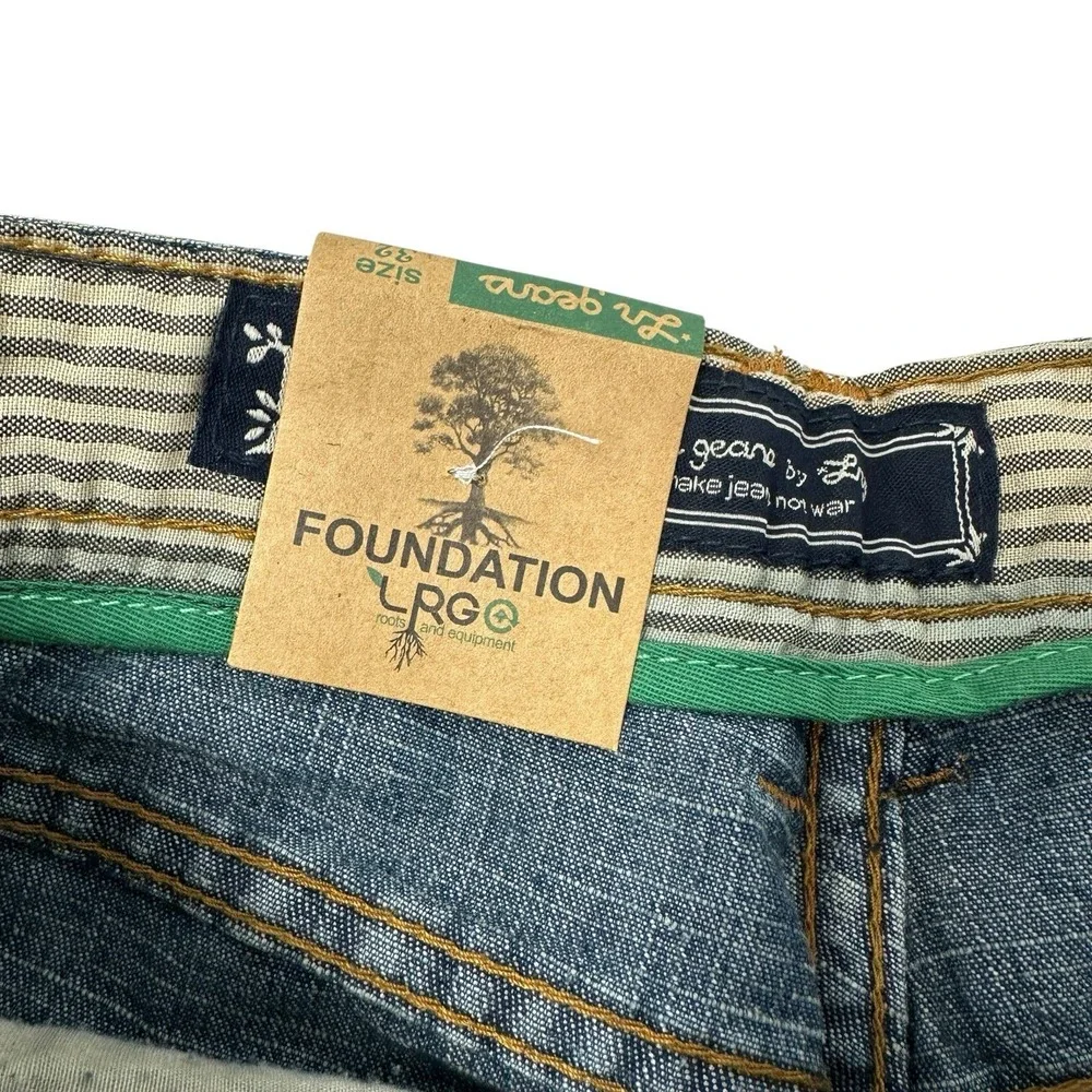 LRG Lifted Research Group Make Jeans Not War Jean Shorts Embroidered NWT‎ 32